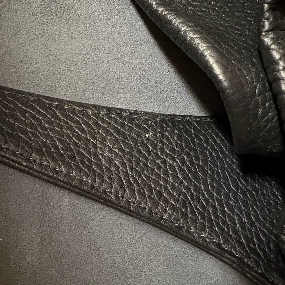 Dooney & Bourke Black Pebbled Leather Hobo with Gold Hardware - Picture 7 of 9